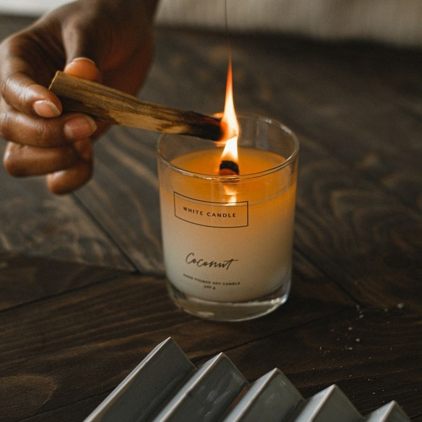Palo Santo Bottle & Eco Stone Holder set