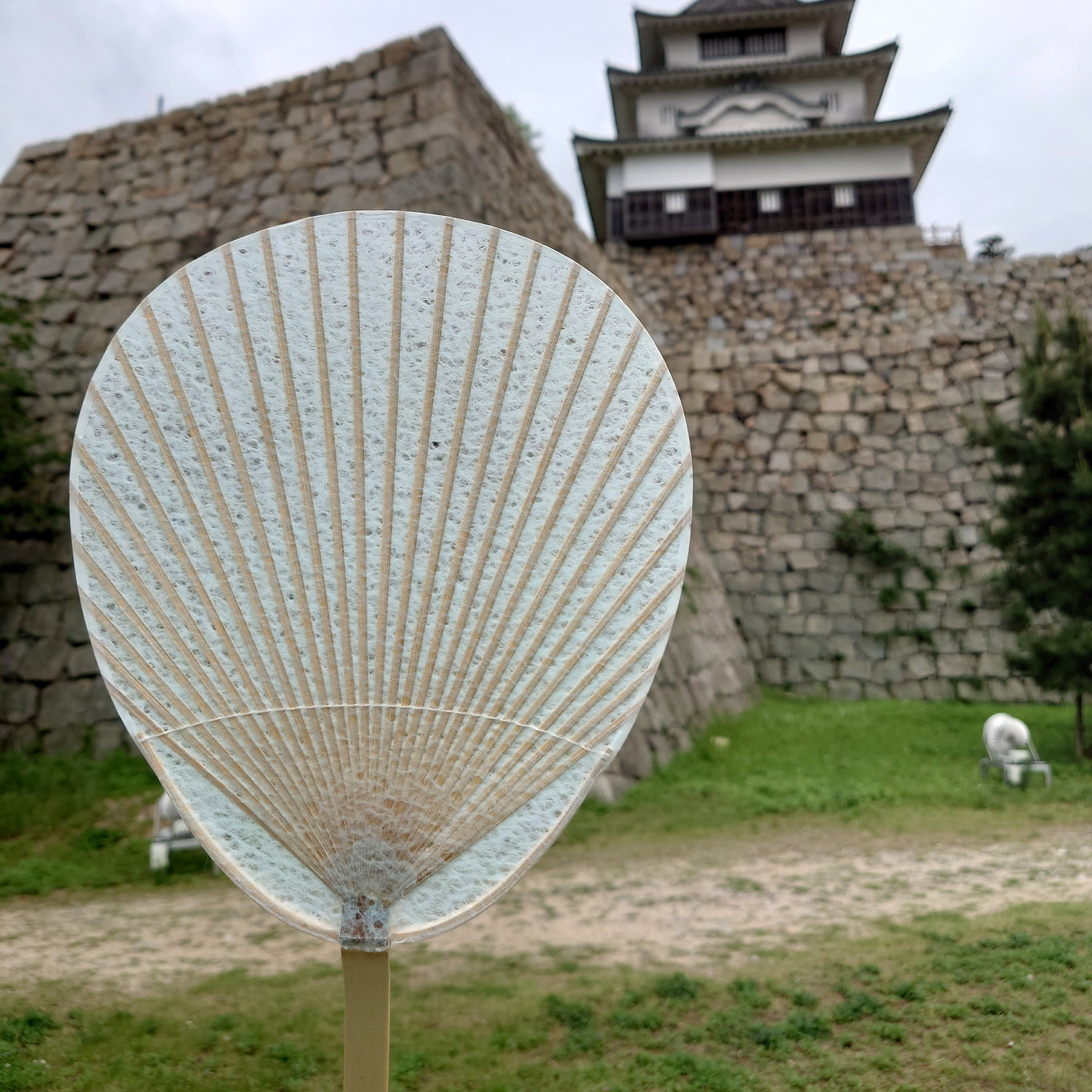 丸亀うちわ たまご型(落水)