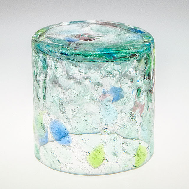 波の花 ロックグラス エメラルドグリーン