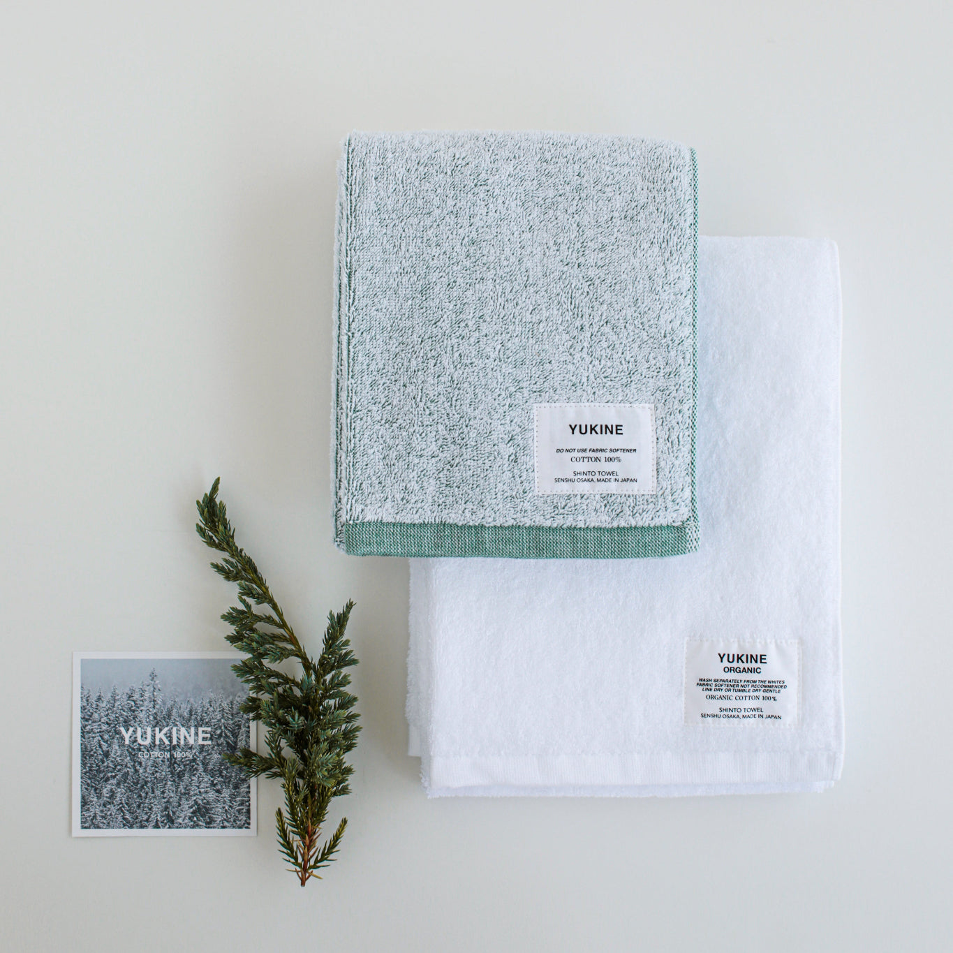 YUKINE/BATH TOWELとFACE TOWELの2色セット
