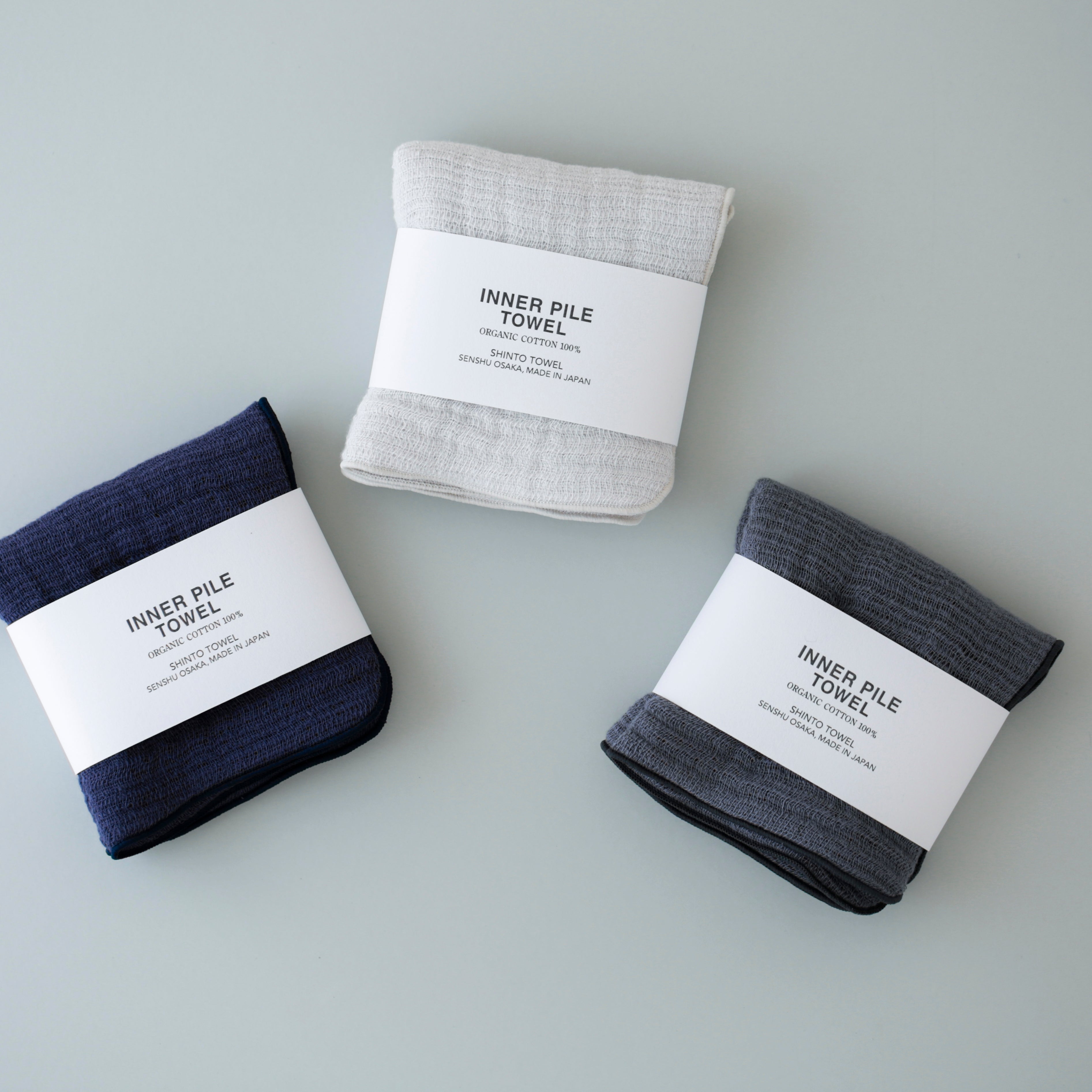 INNER PILE/BATH TOWELとFACE TOWELとminiの2色セット