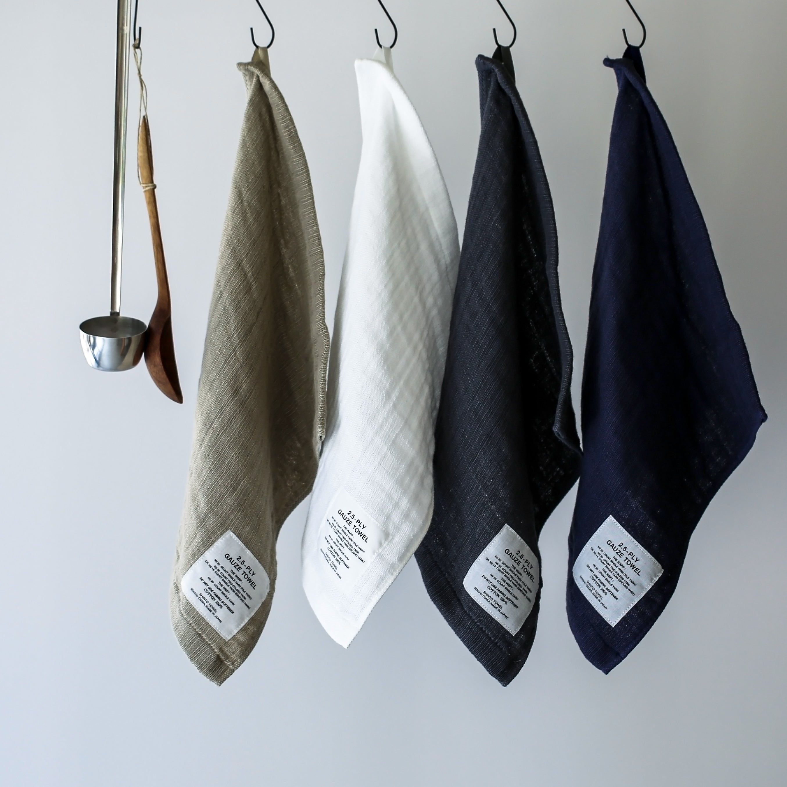 2.5-PLY GAUZE/BATH TOWEL_MとHANDY TOWELの2色セット