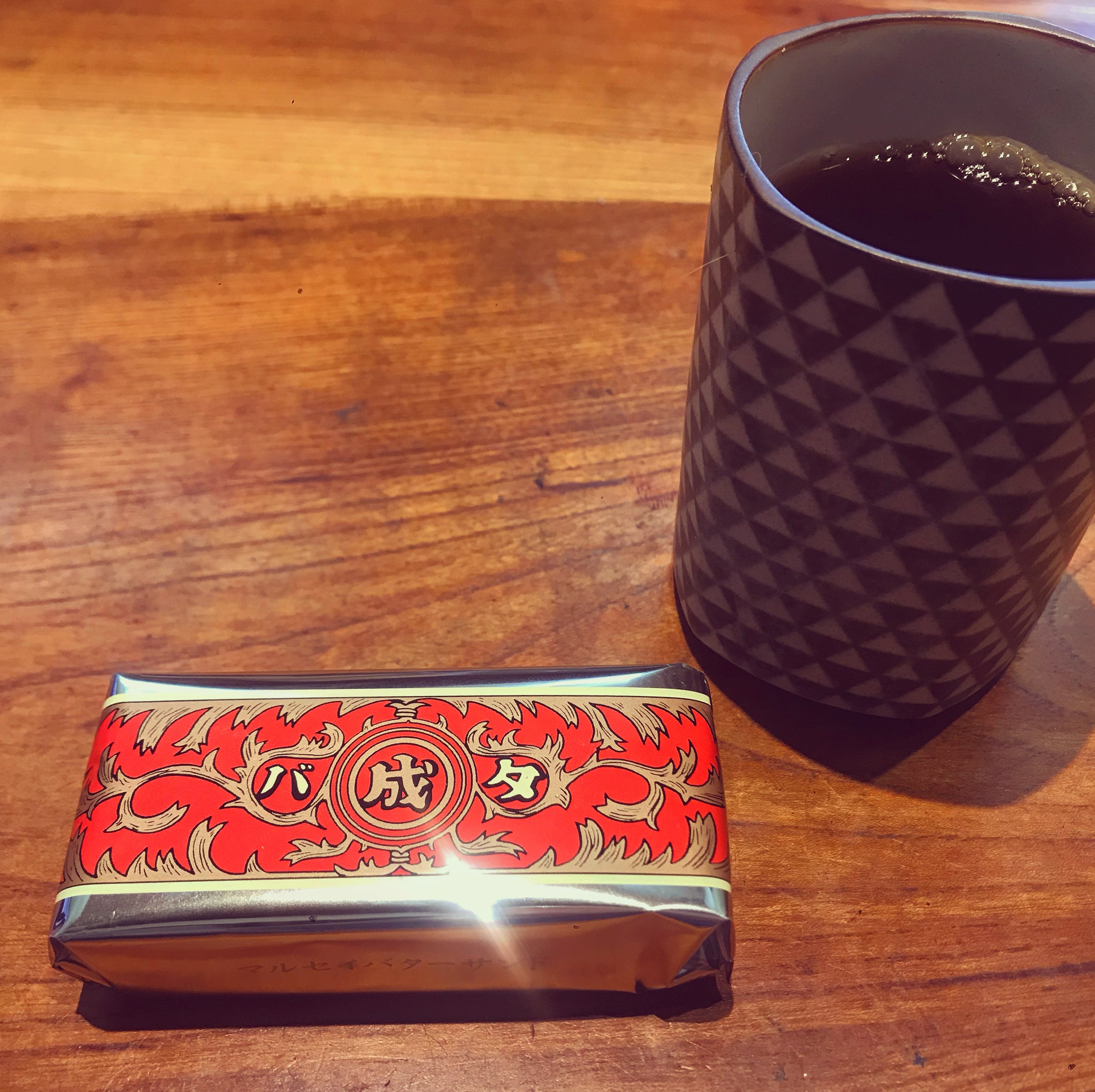 小紋茶器　五角湯呑　十文字