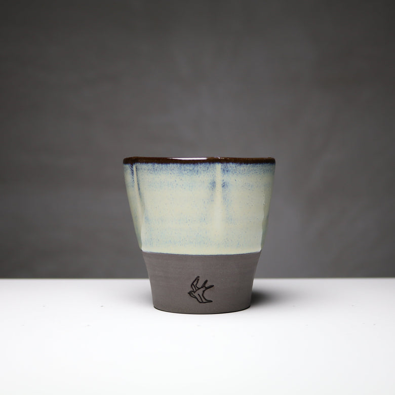 ゆら湯呑み (ホワイトブルー)