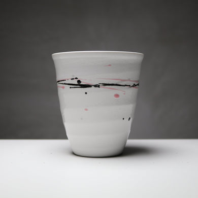 掛け釉 モノトーン・フリーカップ（L）~ピンク~