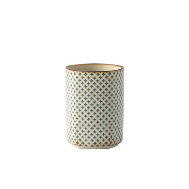 小紋茶器　五角湯呑　十文字