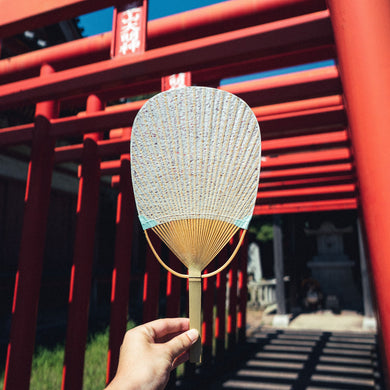 丸亀うちわ　小判型（落水）