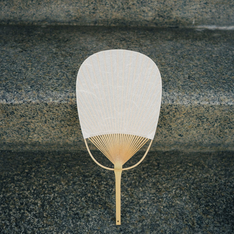 Marugame Uchiwa (Fan) Oval Cloud Dragon White