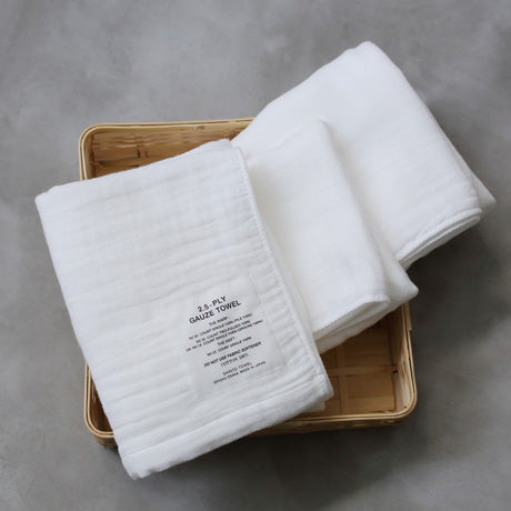 2.5-PLY GAUZE/BATH TOWEL_MとHANDY TOWELの2色セット