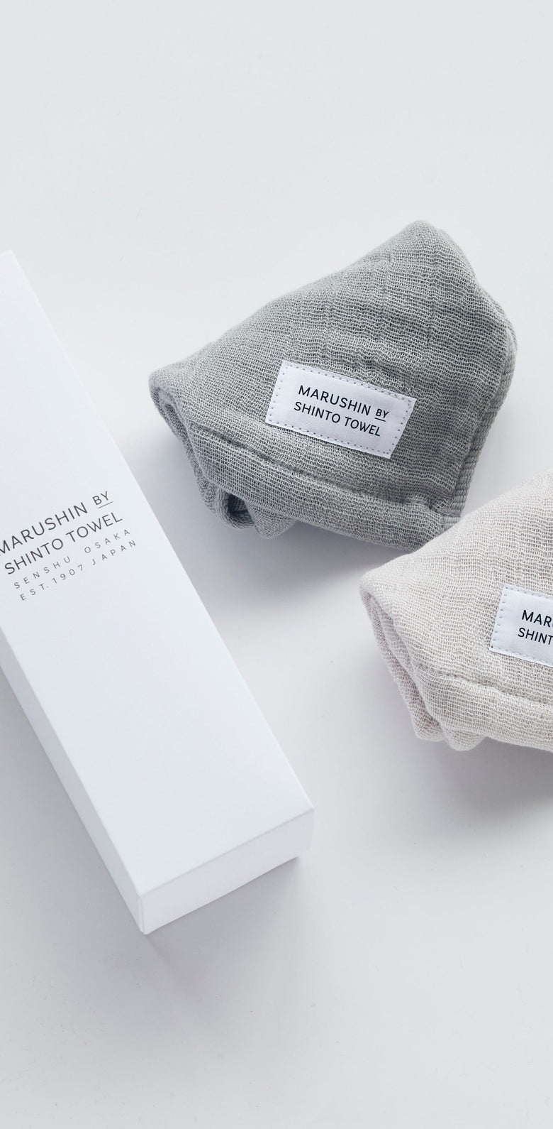 RANDOM WEFT QUADRUPLE GAUZE ハンドタオル 2枚セット 箱入り