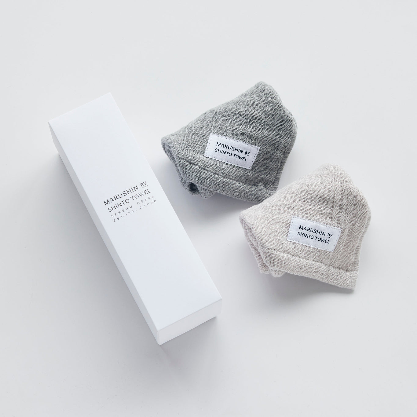 RANDOM WEFT QUADRUPLE GAUZE ハンドタオル 2枚セット 箱入り