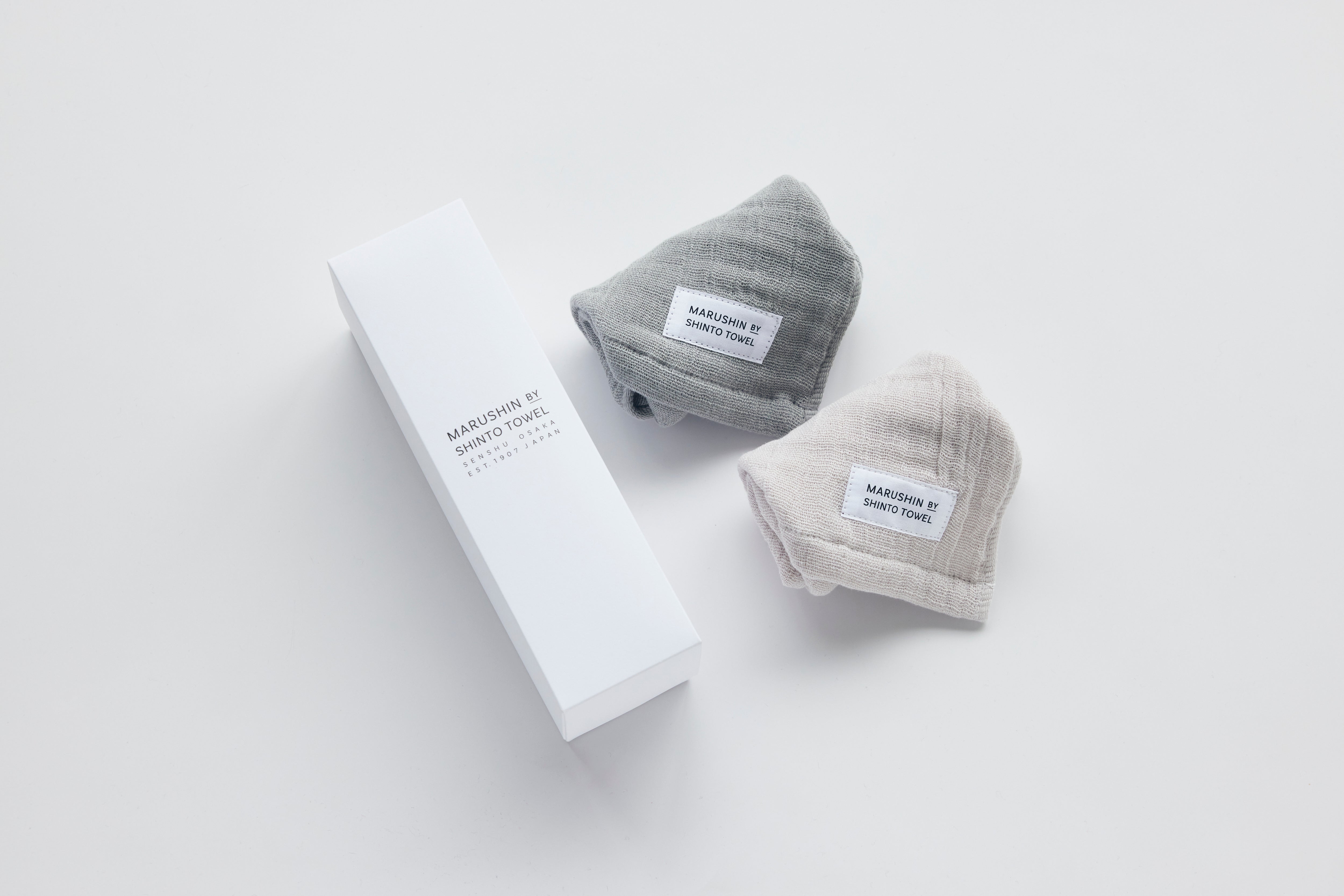 RANDOM WEFT QUADRUPLE GAUZE ハンドタオル 2枚セット 箱入り